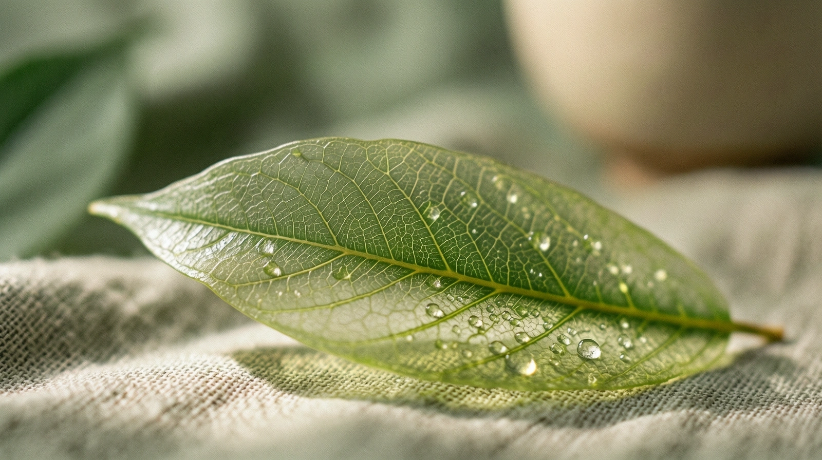 Botanical detail representing natural wellness