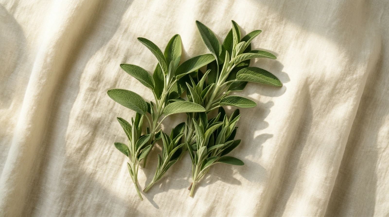 Botanical detail of fresh sage